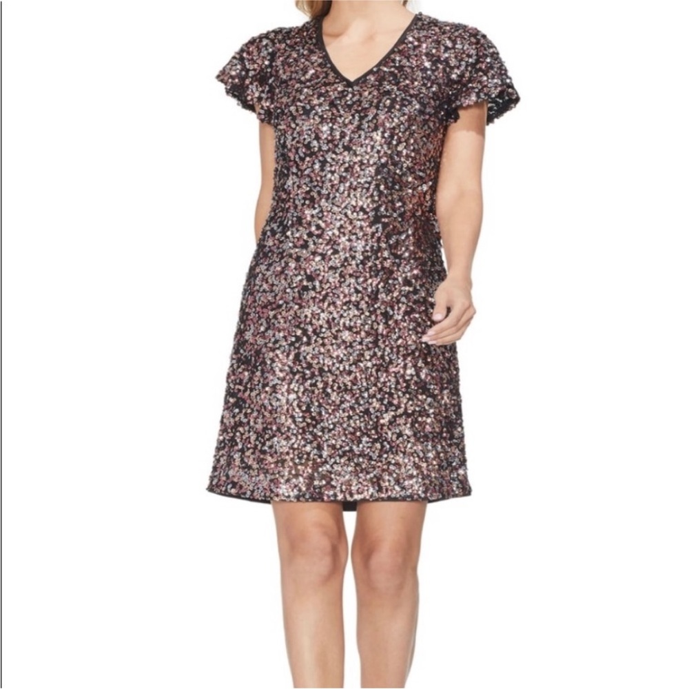 Vince Camuto sequin short Sleeve Dress